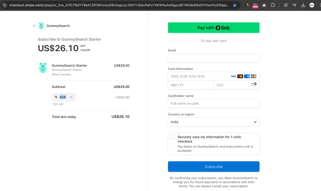 GummySearch Promo Code (AVA) 
