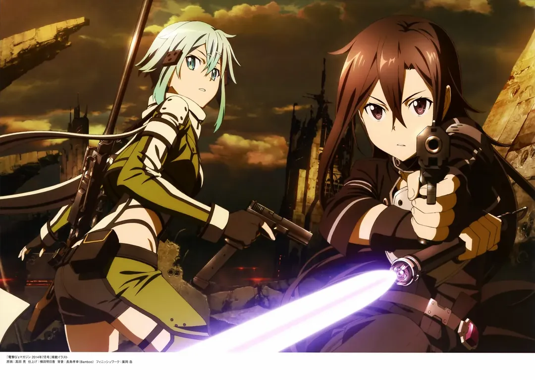《刀劍神域》 Gun Gale Online篇的官方動畫插圖