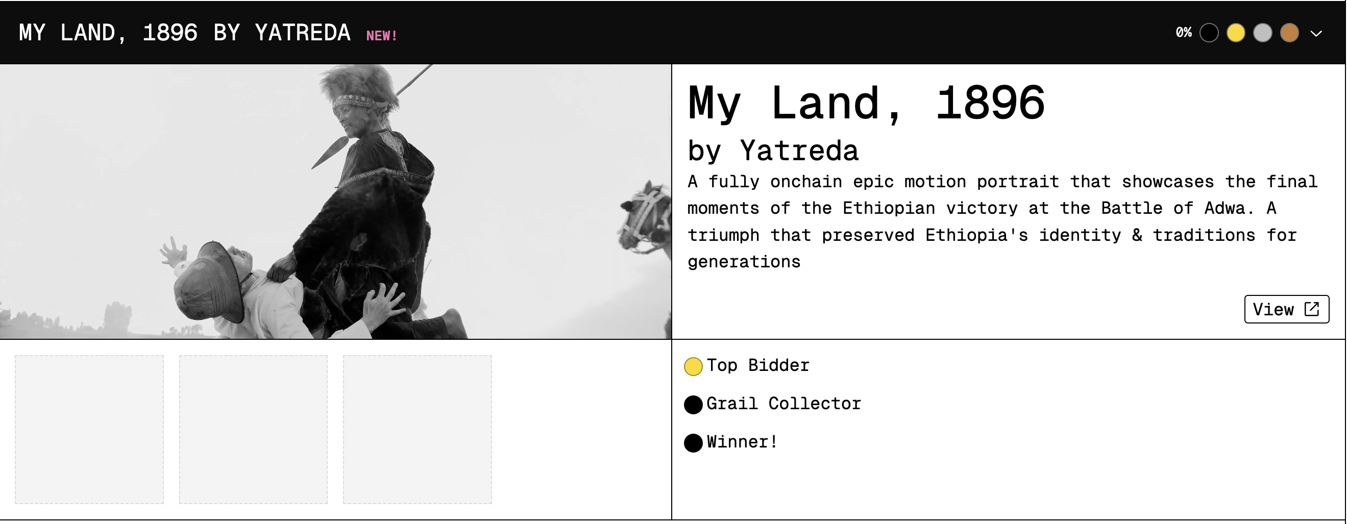 My Land, 1896