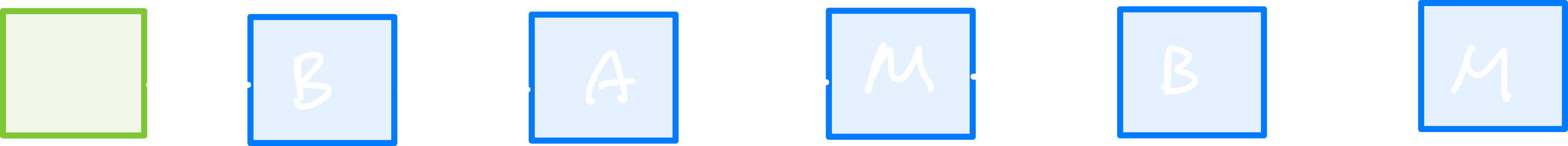 A snapshot of a blockchain where there are three validators, Bob / Alice / Mallory, and each validator has an equal chance of being elected and validating a block.