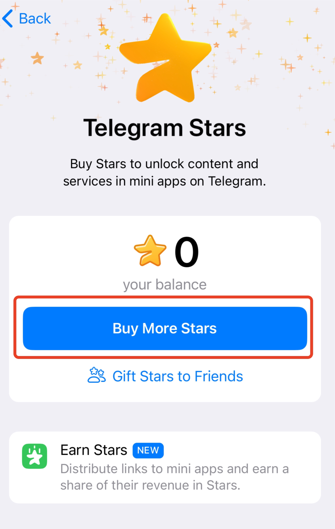 2⃣️ 点击购买 Stars🌟 ios
