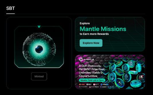 Connect your wallet and click Mint to claim your SBT.  