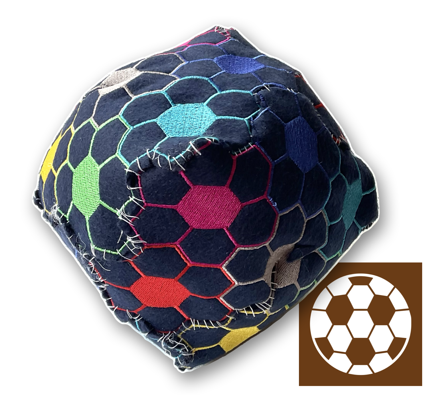 It's not very round, nor very pretty (it's my first time sewing anything in decades) but the 