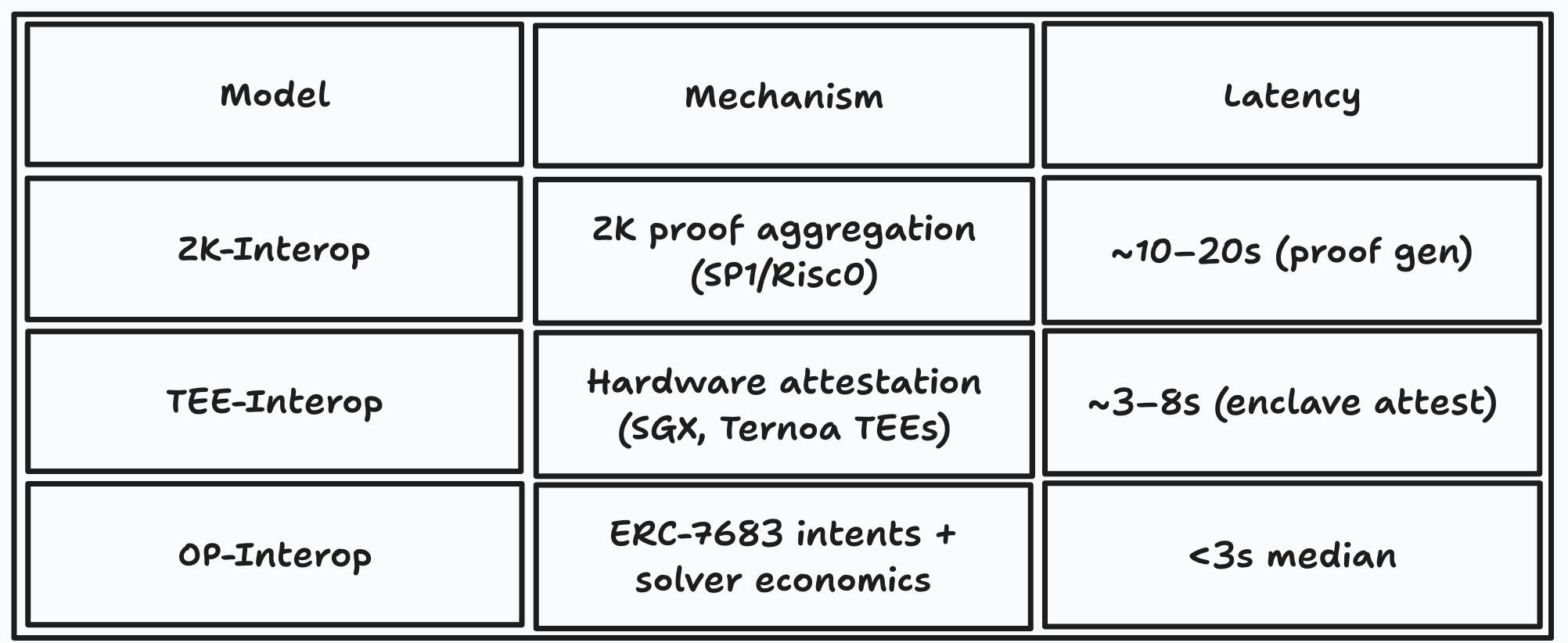 Comparison of Avail Nexus Settlement Models, showing each model’s core mechanism and typical latency.
