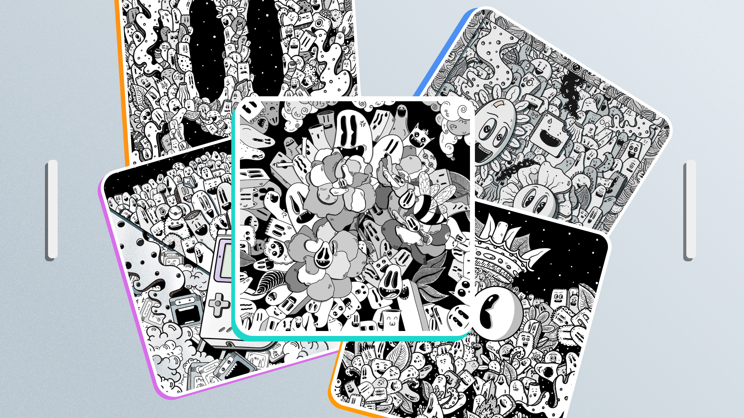 Some examples from the doodles I created.