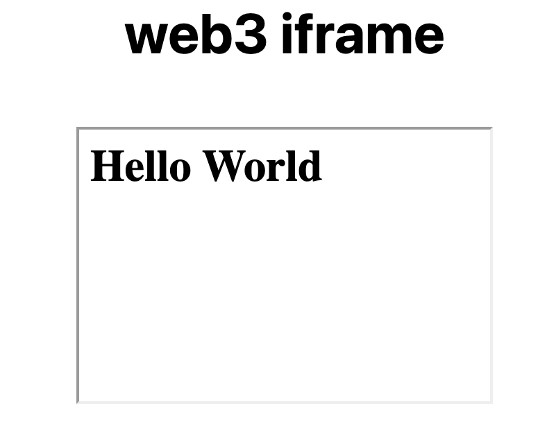 null iframe with HTTP endpoint