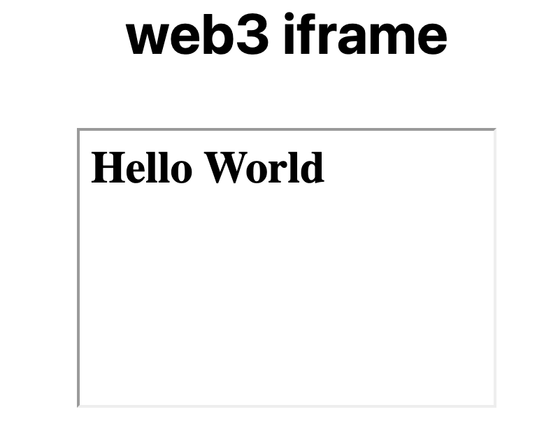 iframe with HTTP endpoint