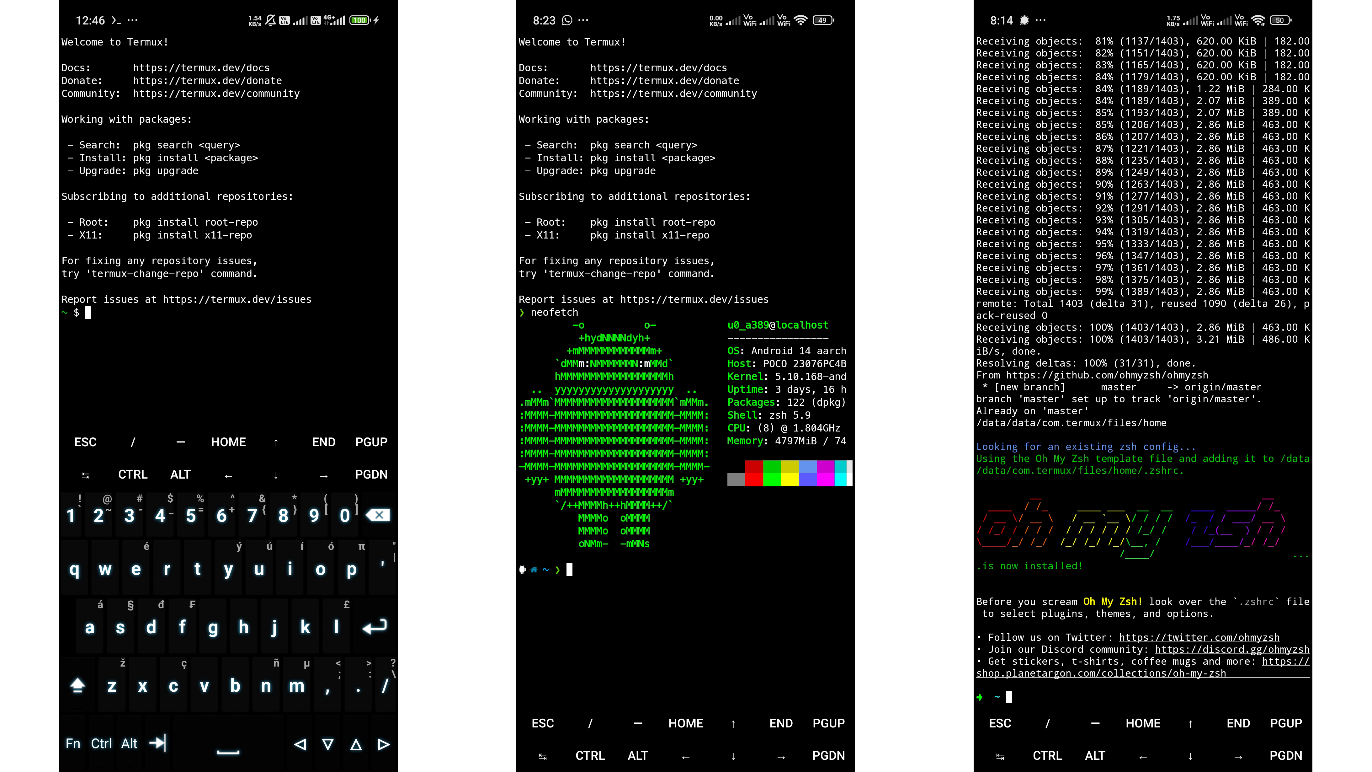 Termux with light ricing