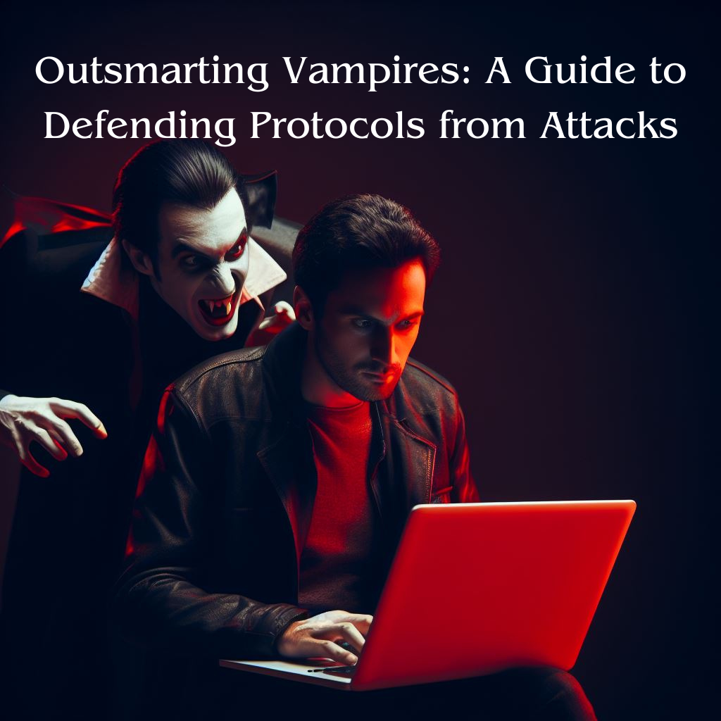 Picture of vampire lurking behind crypto people