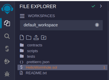 Create file HelloWormhole.sol