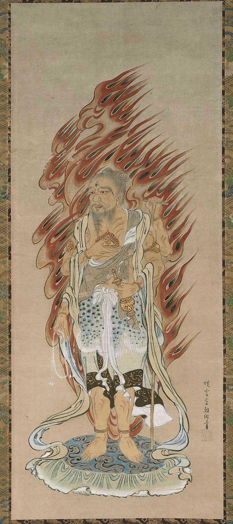 佛教天界的護法「火天」，原型即為印度的火神阿格尼 Agni