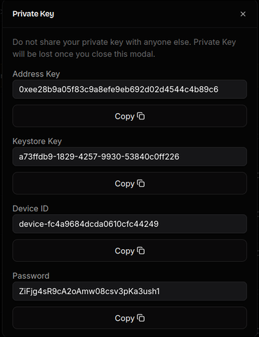 Import Private Key
