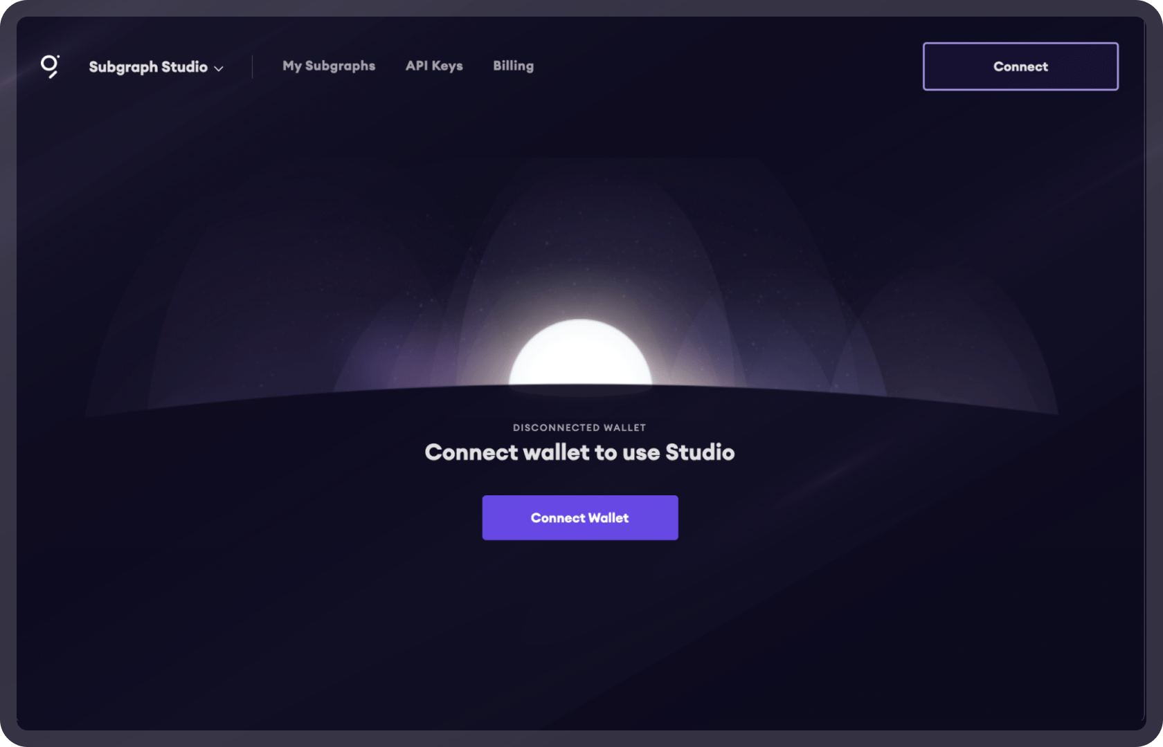 Snapshot of Subgraph Studio