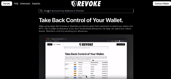 10/ @RevokeCash
Revoke allows you to manage your permissions on most web3 wallets. This is key for having proper "wallet hygiene.
Should an application suffer a hack its important to remove permission so the hacker does not have access to your funds.