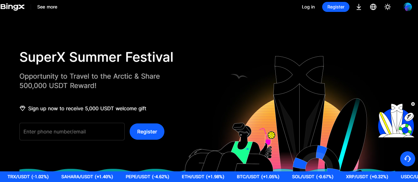 Register with BingX code EYRFXI