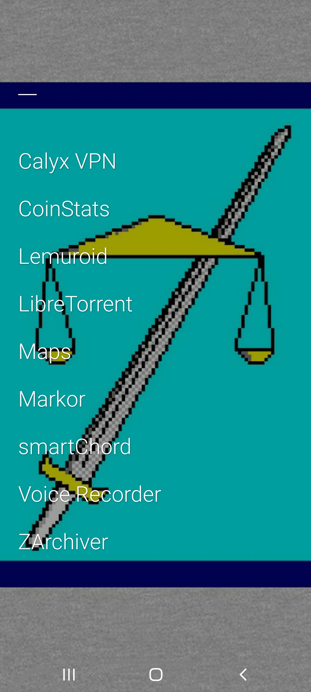 Olauncher app drawer