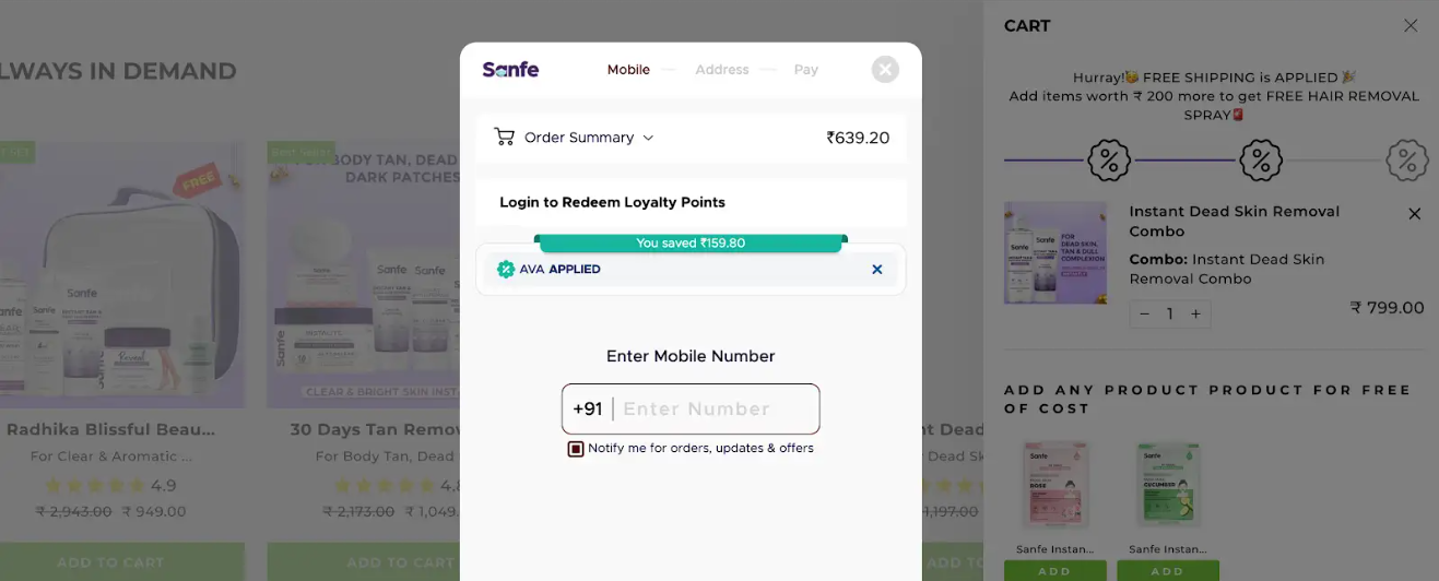 Sanfe Coupon Code (AVA)