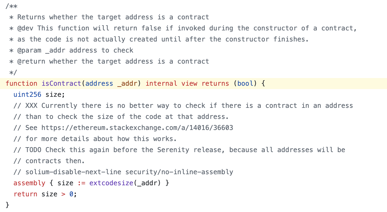 This code check would break in 7702