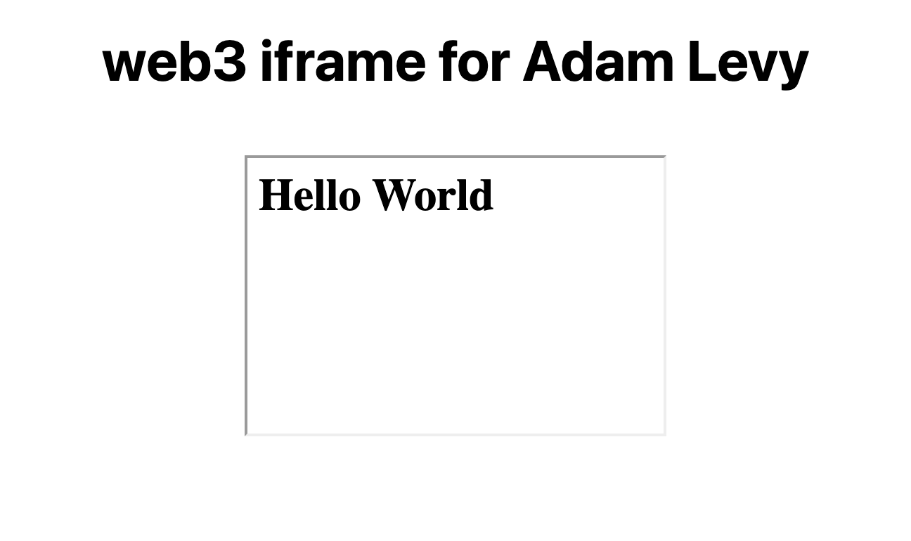 null my first iframe