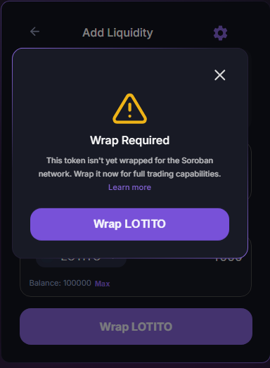 Capture of the warning message.