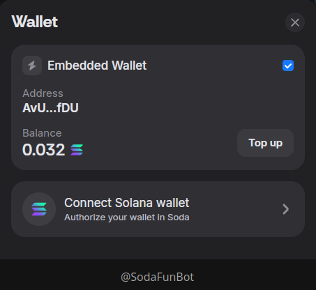 Choose an embedded wallet if you don't want to install or use Phantom