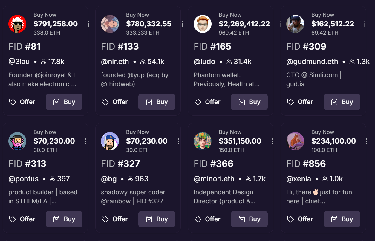 FID can exchange on far.quest/market