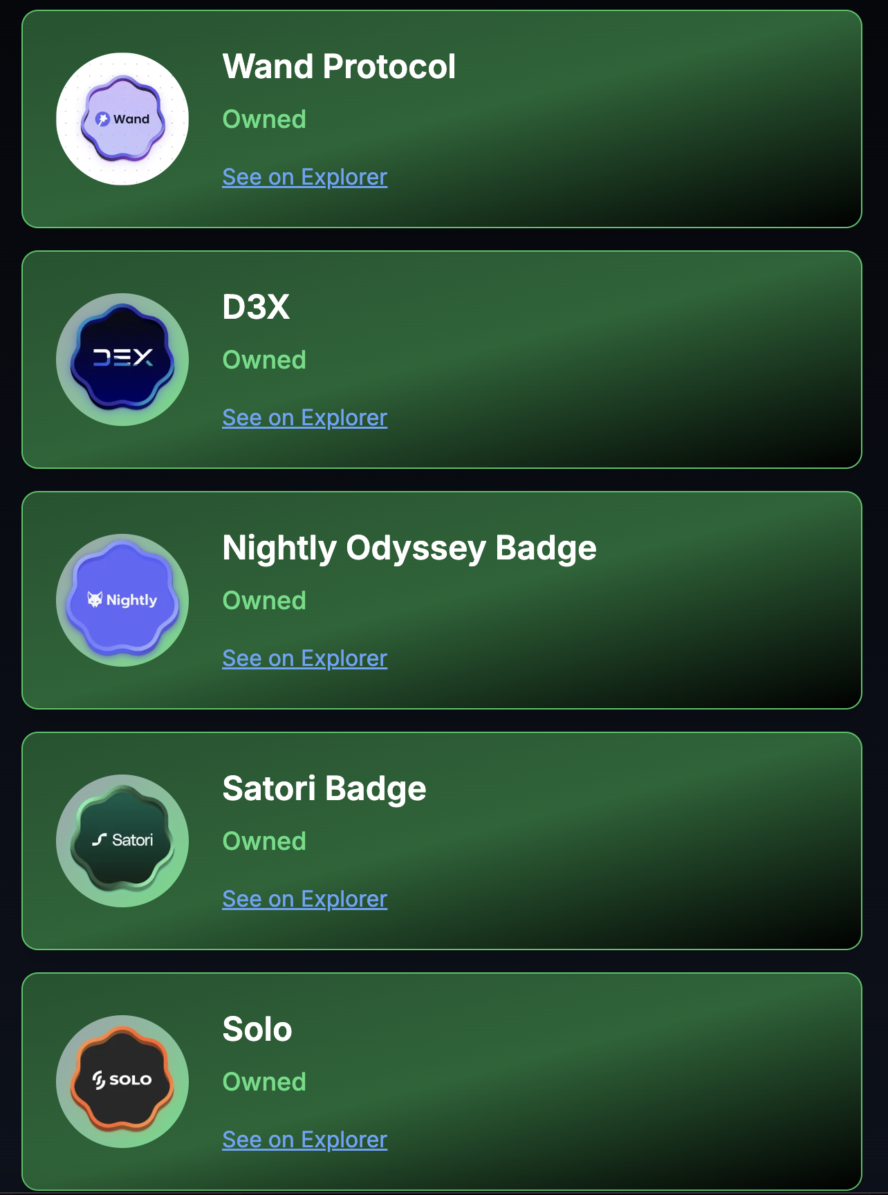 My badges (https://mew-story-experiment.vercel.app/)