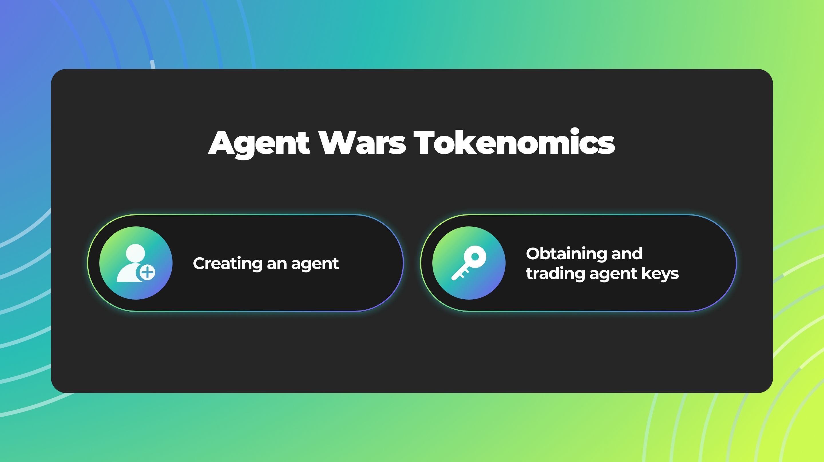 Agent Wars Tokenomics are structured around 2 main actions 