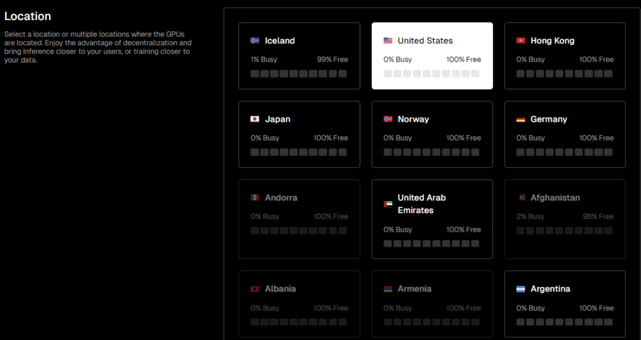 Select Location