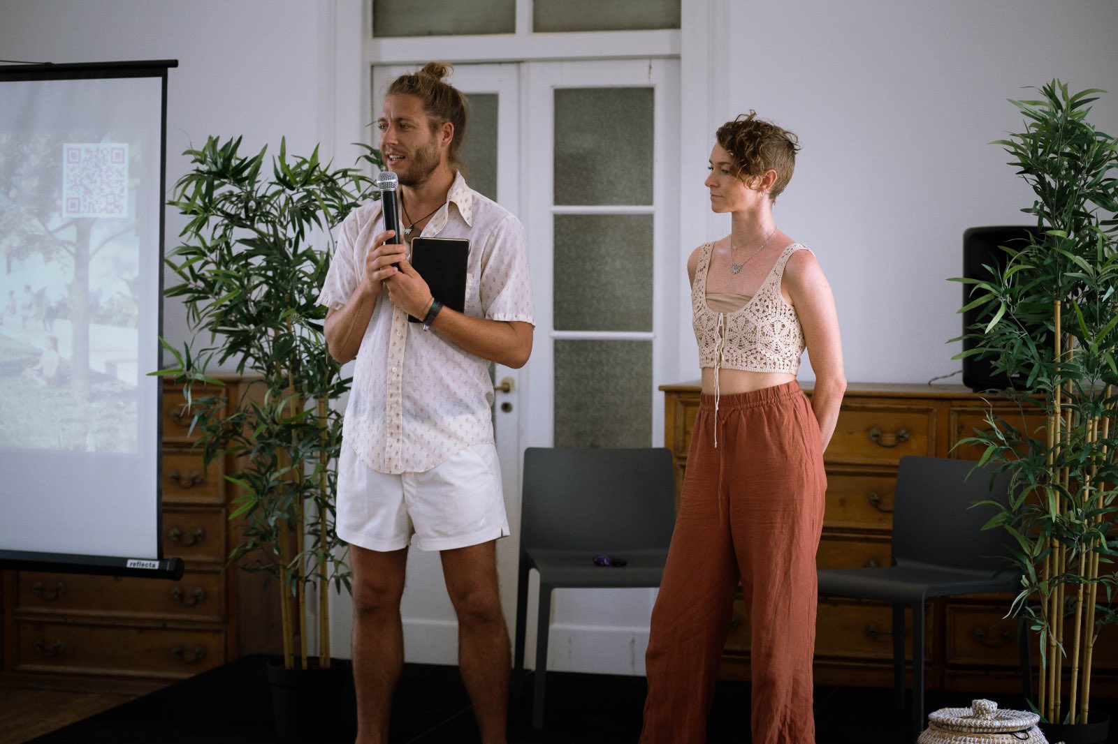 Sam from Traditional Dream Factory at a REFI DAO gathering in Lisbon.