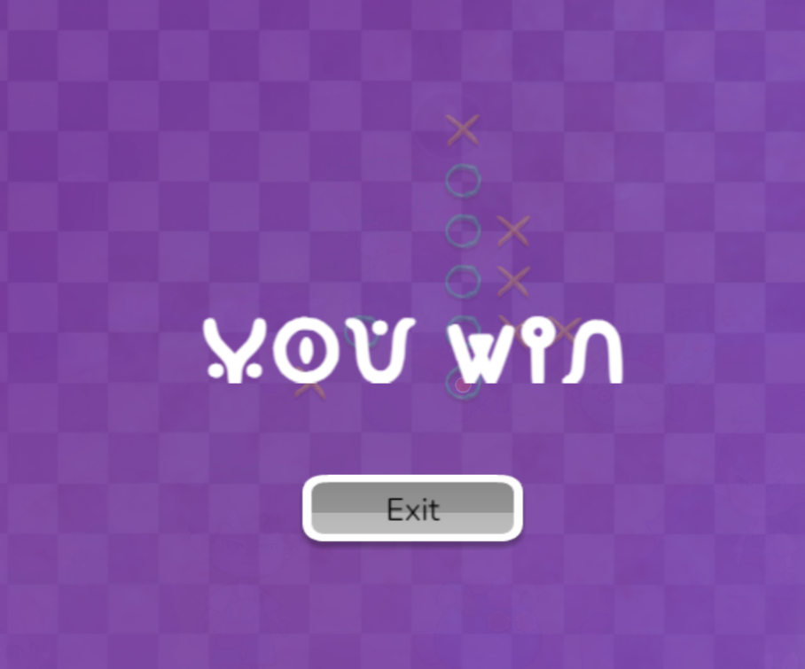 Me winning a game of Gomoku with 5 circles in a line