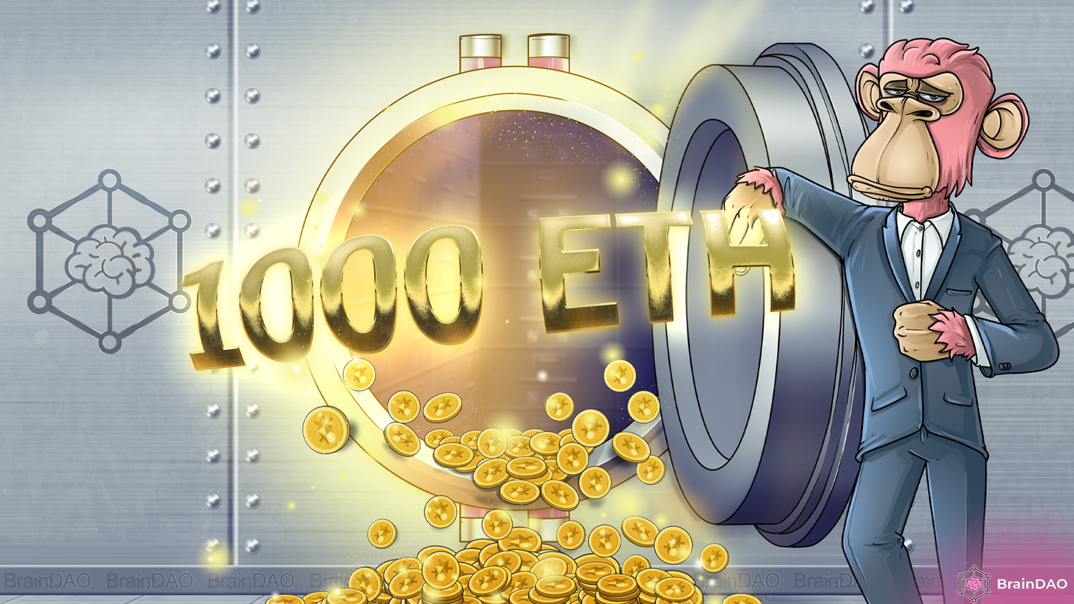 BrainDAO 质押了超 1000 枚ETH 至Frax Ether