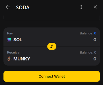 Before trading, you'll have to connect your Solana wallet!
