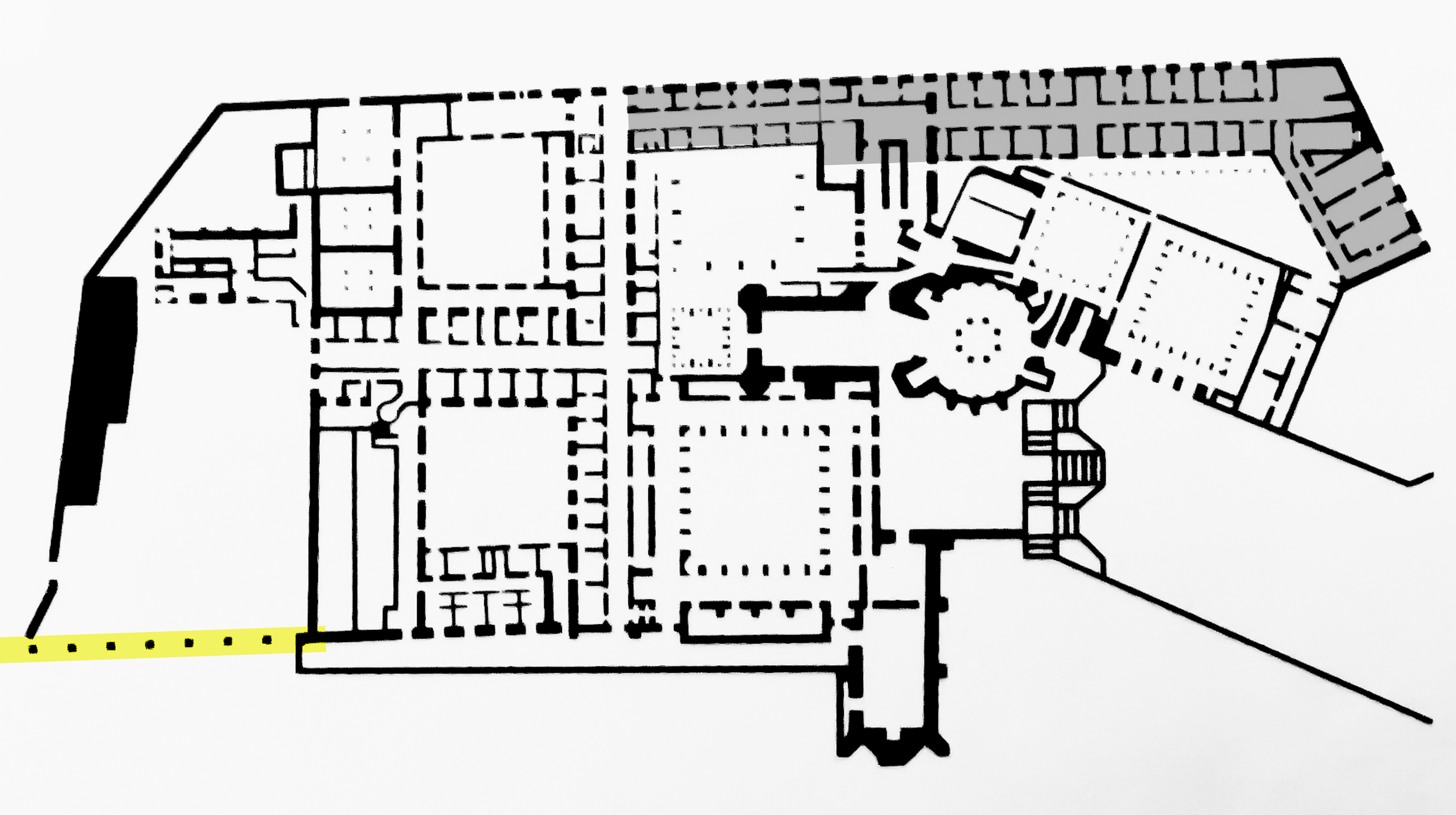 Bloco da Portaria Nova, Enfermaria, etc.; Aqueduto