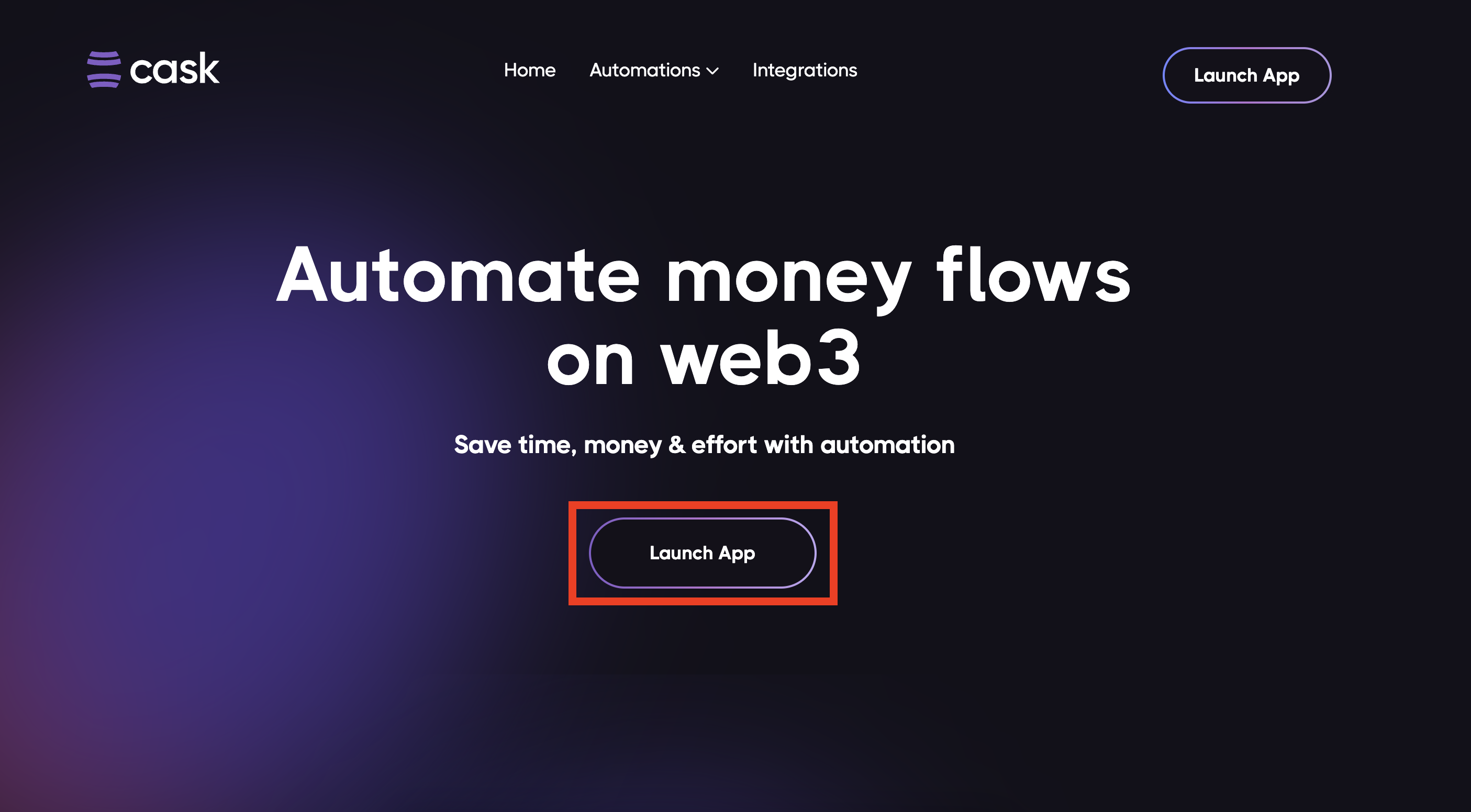 Click to "Launch App' to get to the main page