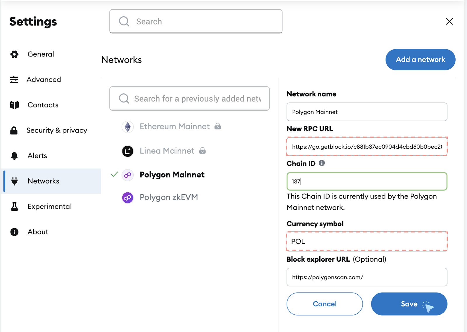 Image from MetaMask