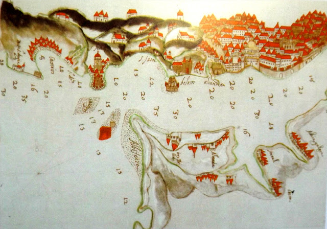 1607 Planta de la Barra de Lisboa, de Leonardo Turriano