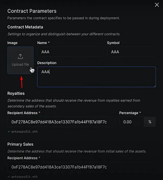 Enter any characters, choose any image from your PC