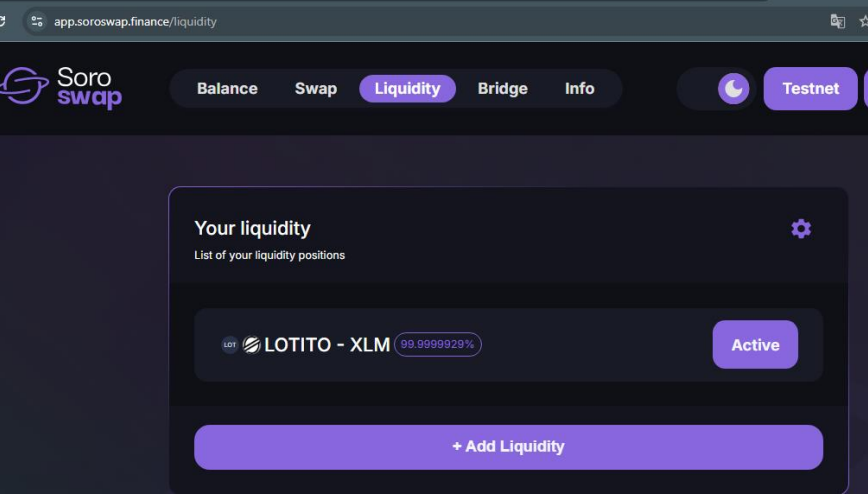 Capture of the final result of the liquidity process.