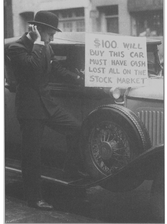 The Great Crash forced stock-market innocents into selling off personal assets such as this 1929 Chrysler Roadster, which at the time had a list price of $1,555.