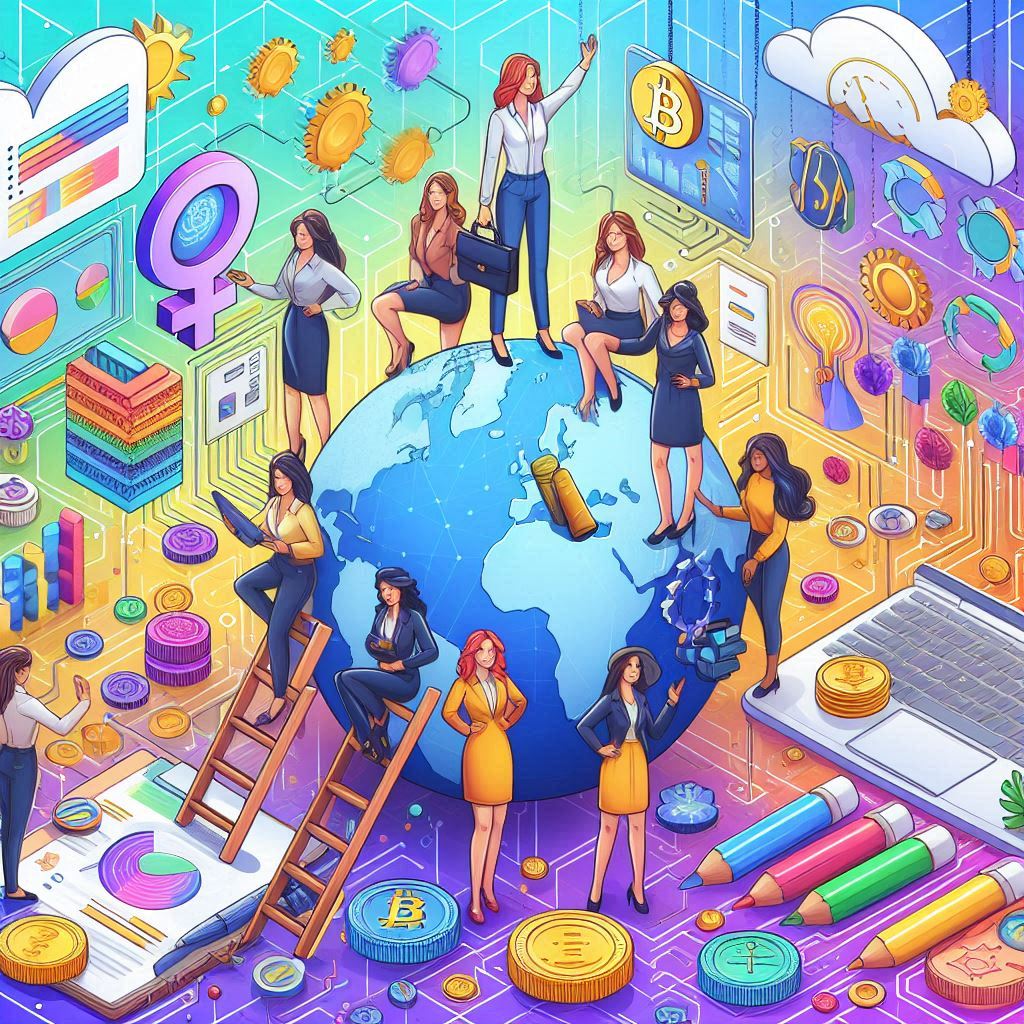 Image generated with AI, representing my classmates interested in web3 and DeFi around the world.