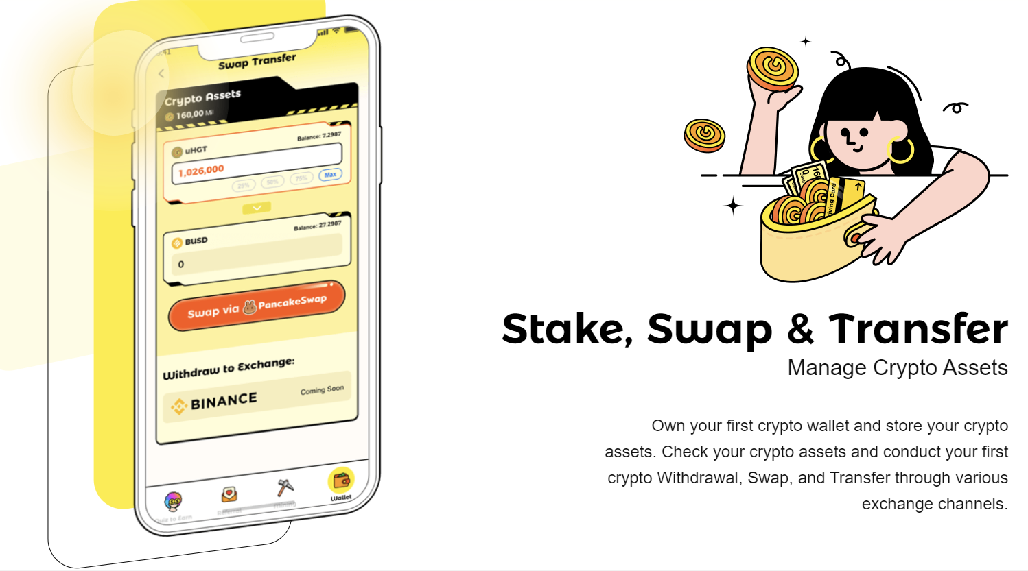 Stake,Swap & Transfer
