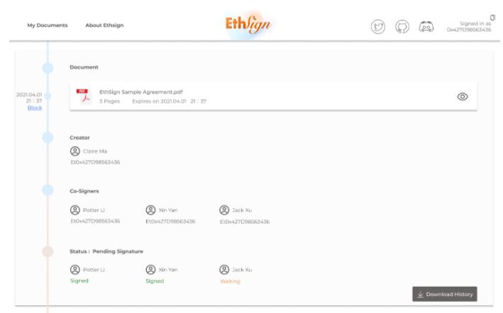 EthSign 最新版本将于 5 月初发布，图源：EthSign Medium