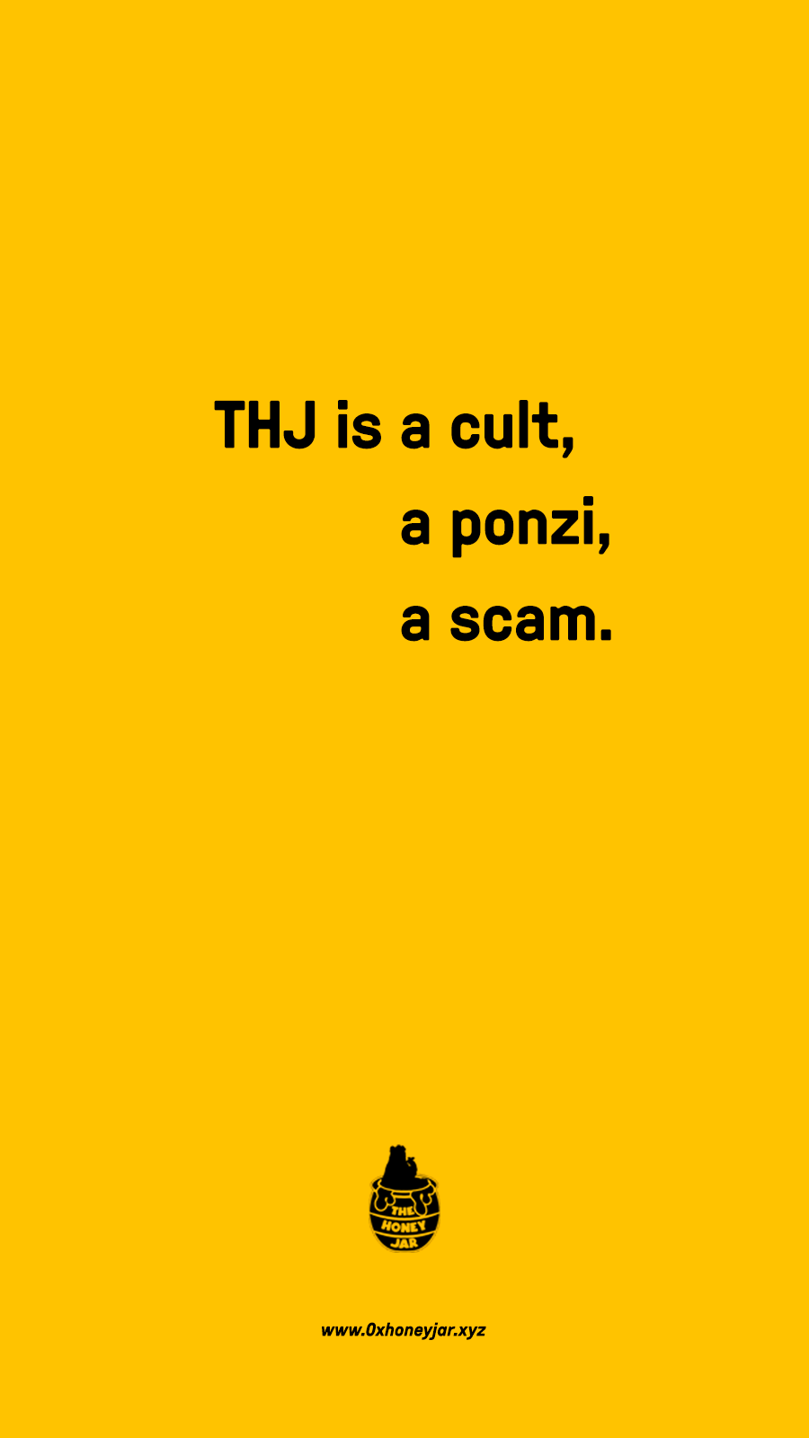 THJ es un culto, un ponzi, una estafa