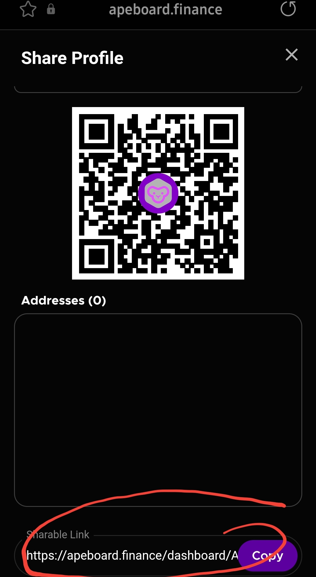 sharing link