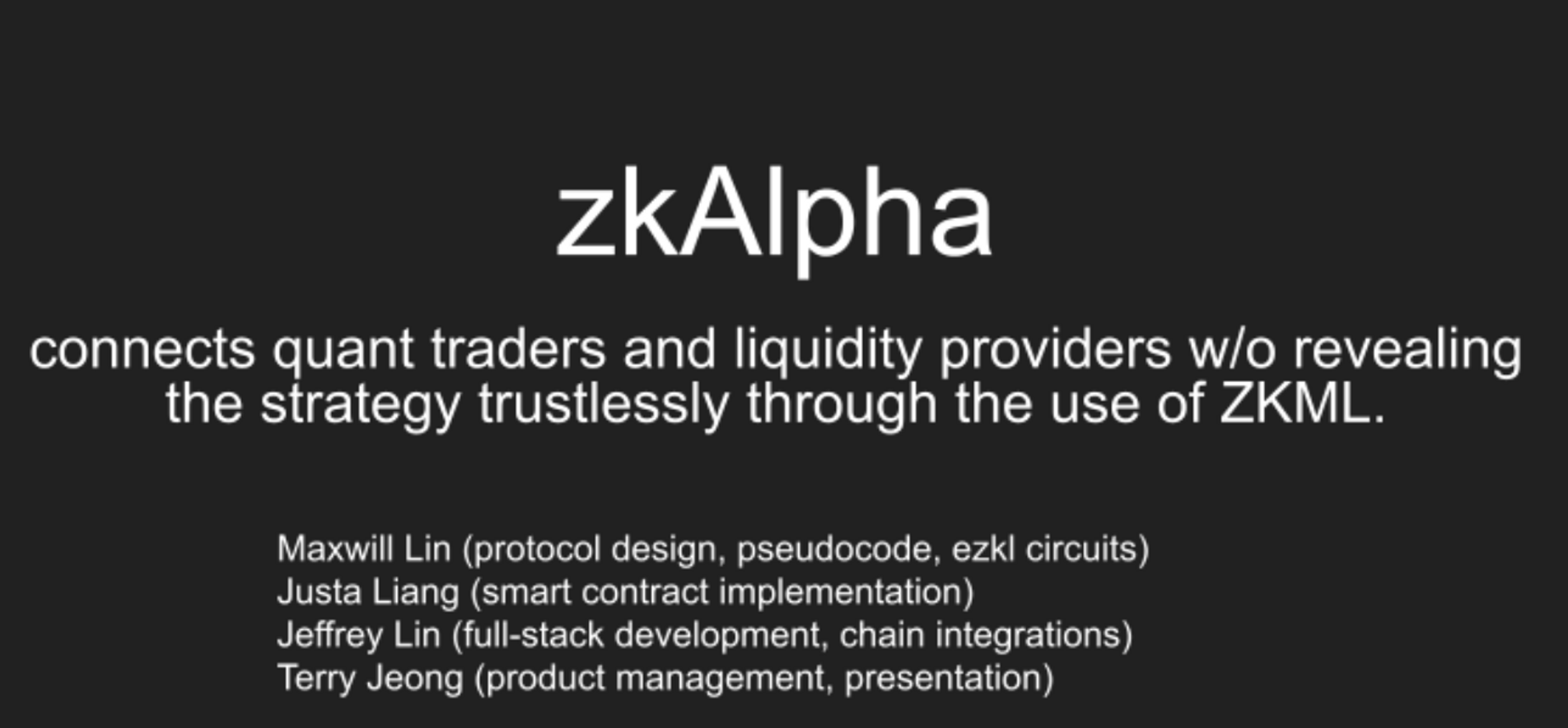 ZkAlpha