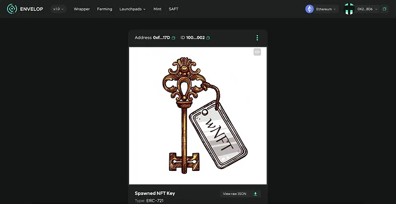 NFT-key for Uniswap v3 liquidity