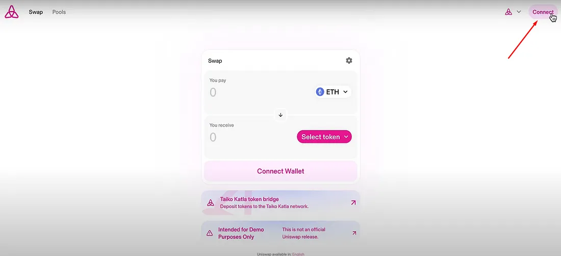 Connect your Metamask.