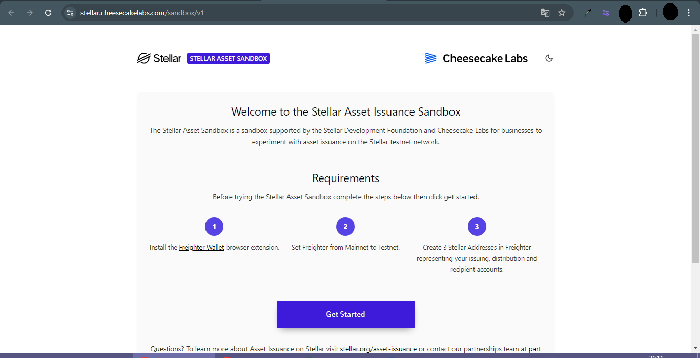 Screenshot of CheesecakeLabs page.