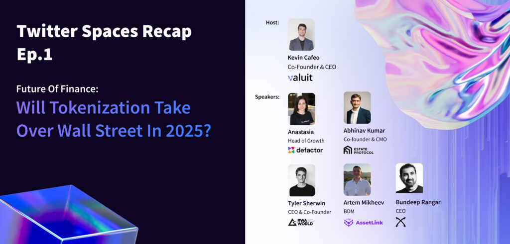 AMA Recording : https://x.com/ValuitOfficial/status/1876946763837222917Projects and Speakers on the panel